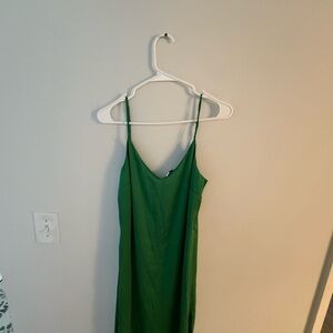 Green Spaghetti Strap Dress